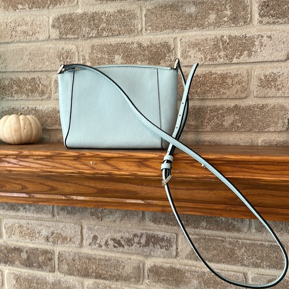 Kate Spade pebbled leather small crossbody bag Robins Egg Blue/Tiffany Blue - Picture 5 of 12